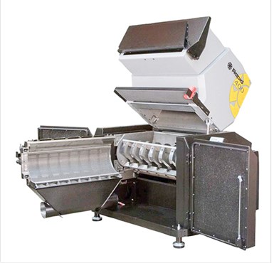 Granulator with access panels open